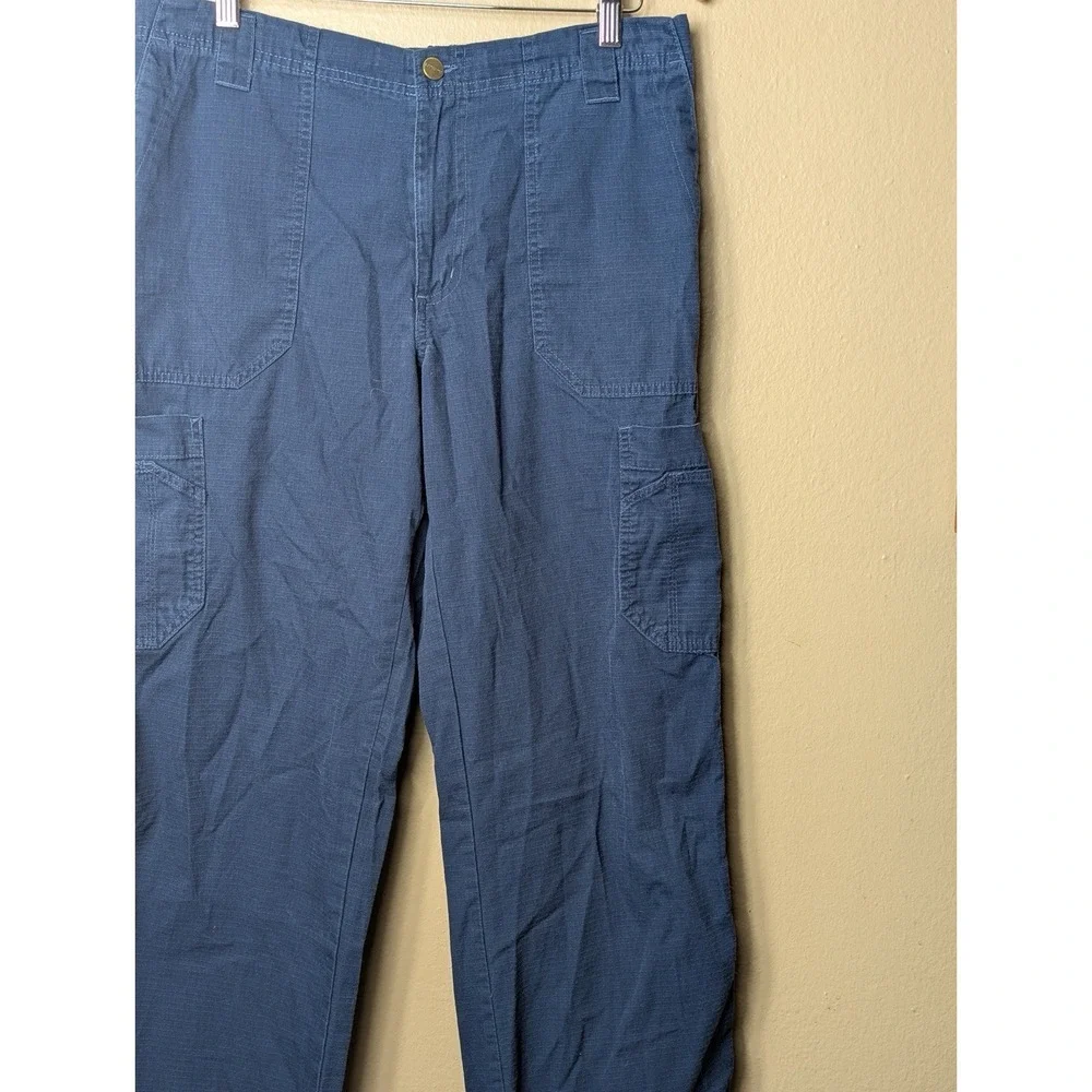 Carhartt C54108 Ripstop Cargo Pants Blue Mens M 34x28.5‎ Utility Work